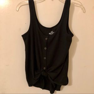 Hollister Tie-Front Waffle Tank